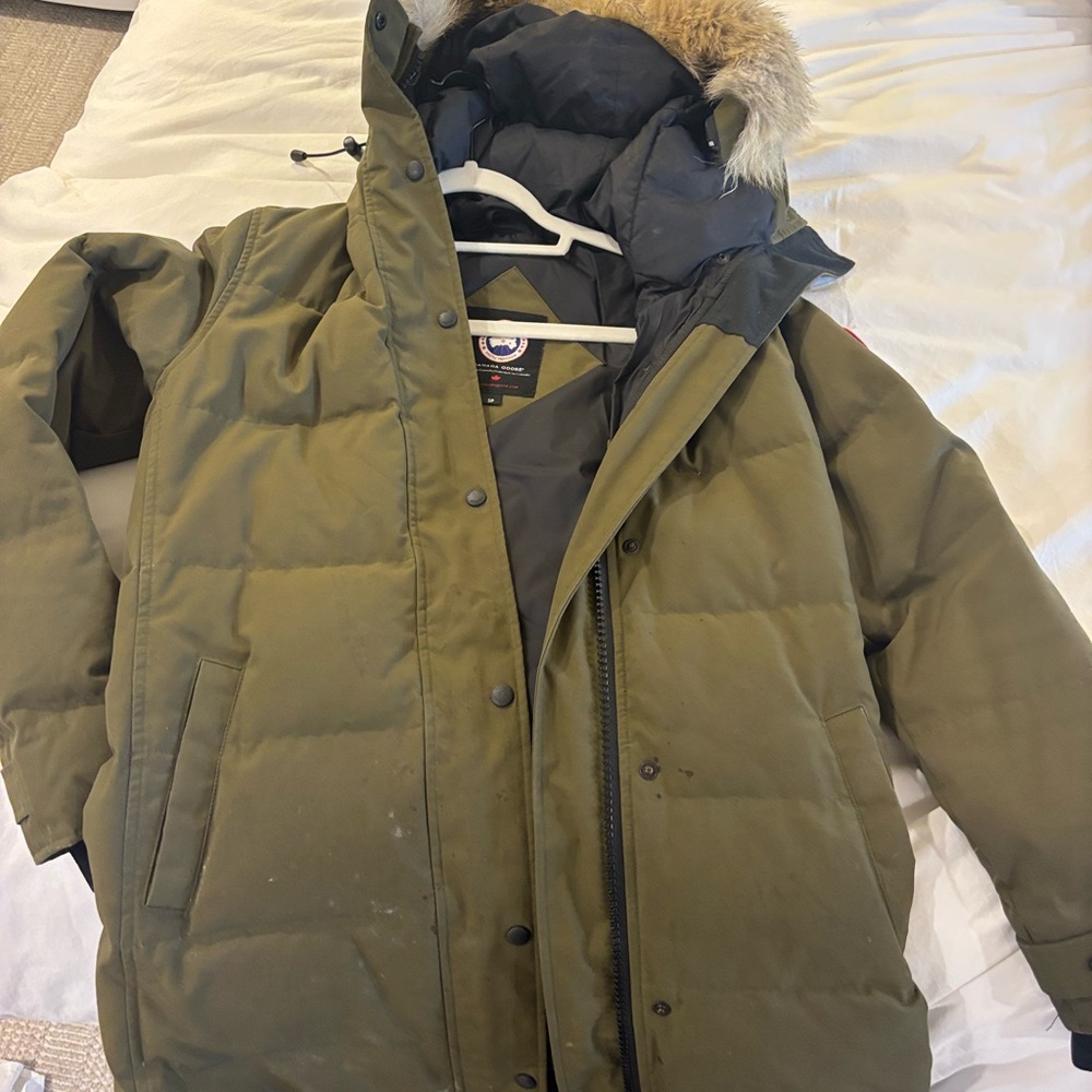 Canada goose Olive Green Parka with Fur Hood